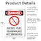 Signmission Diesel Fuel Flammable Danger Sign, Plastic, 10in W x 14in L, 2PK OS-2PACK-DS-P-1014-V-1128 - alternate 5
